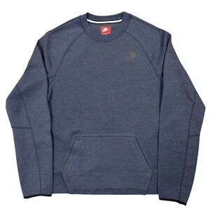 Nike Sportswear Tech Fleece OG Crewneck Sweatshirt Mens Small Blue Pullover NEW